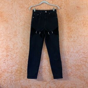 ASOS Black Jeans with Ring metals size 25